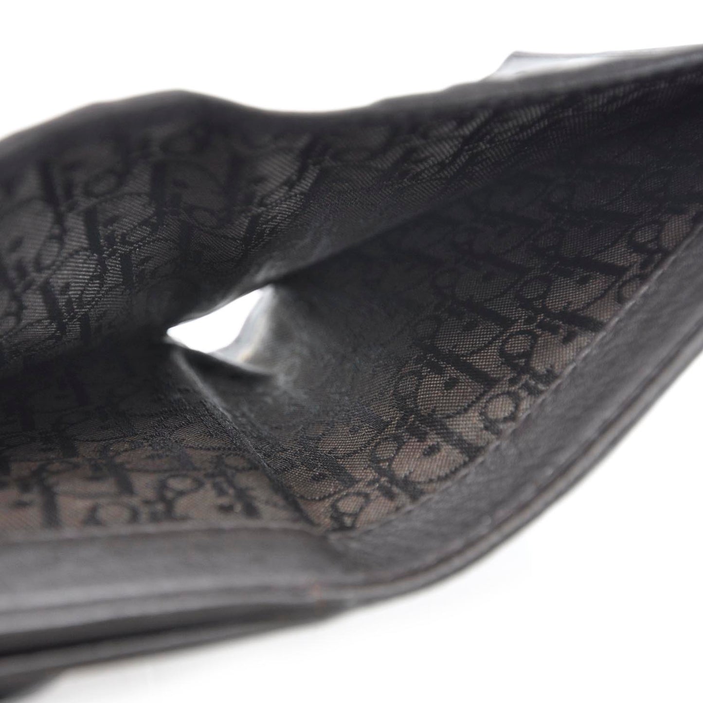 Leather Saint Germain Compact Wallet Brown