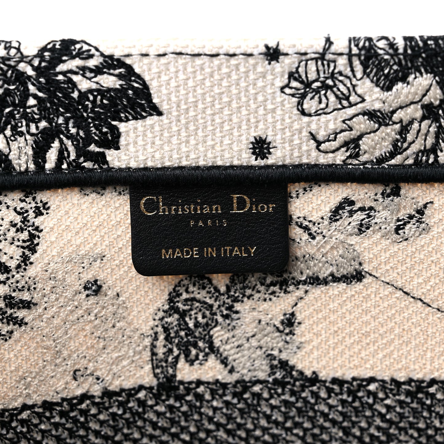 Canvas Zodiac Toile De Jouy Embroidered Medium Book Tote Latte