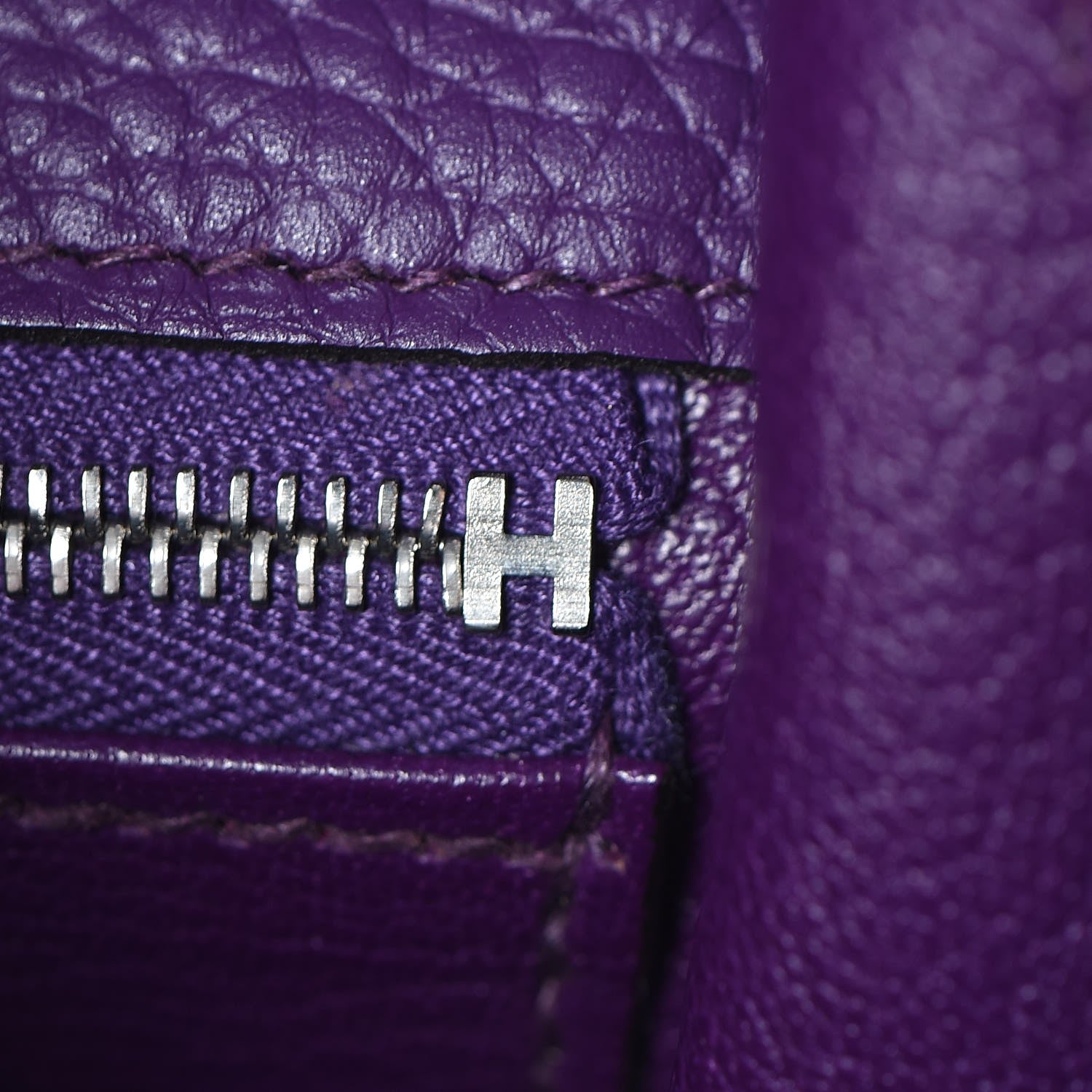 Hermes Taurillon Clemence Kelly Retourne 35 Ultraviolet 12 of 34