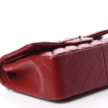 Chanel Caviar Quilted Jumbo Double Flap Red 6 of 11