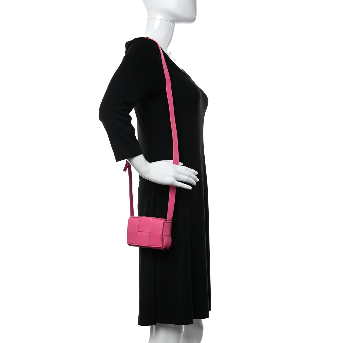 Lambskin Maxi Intrecciato Extra Mini Cassette Crossbody Bag Bon Bon