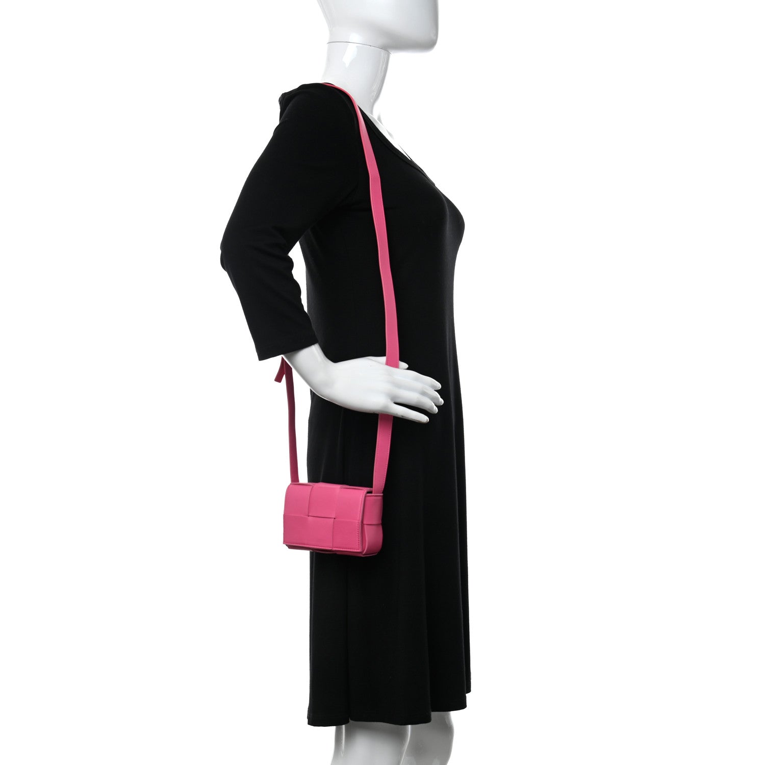 Bottega Veneta Lambskin Maxi Intrecciato Extra Mini Cassette Crossbody Bag Bon Bon 2 of 11