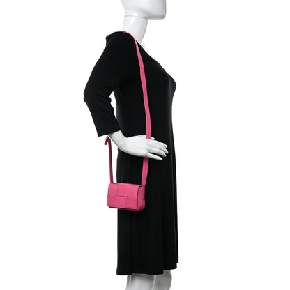 Bottega Veneta Lambskin Maxi Intrecciato Extra Mini Cassette Crossbody Bag Bon Bon 2 of 11