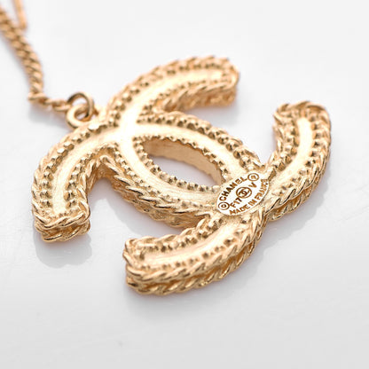Chanel CC Drop Earrings Matte Gold 5 of 6