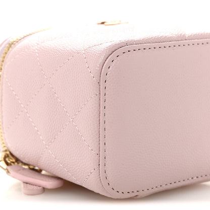 Chanel Caviar Quilted Mini Vanity Case With Chain Light Pink 9 of 13