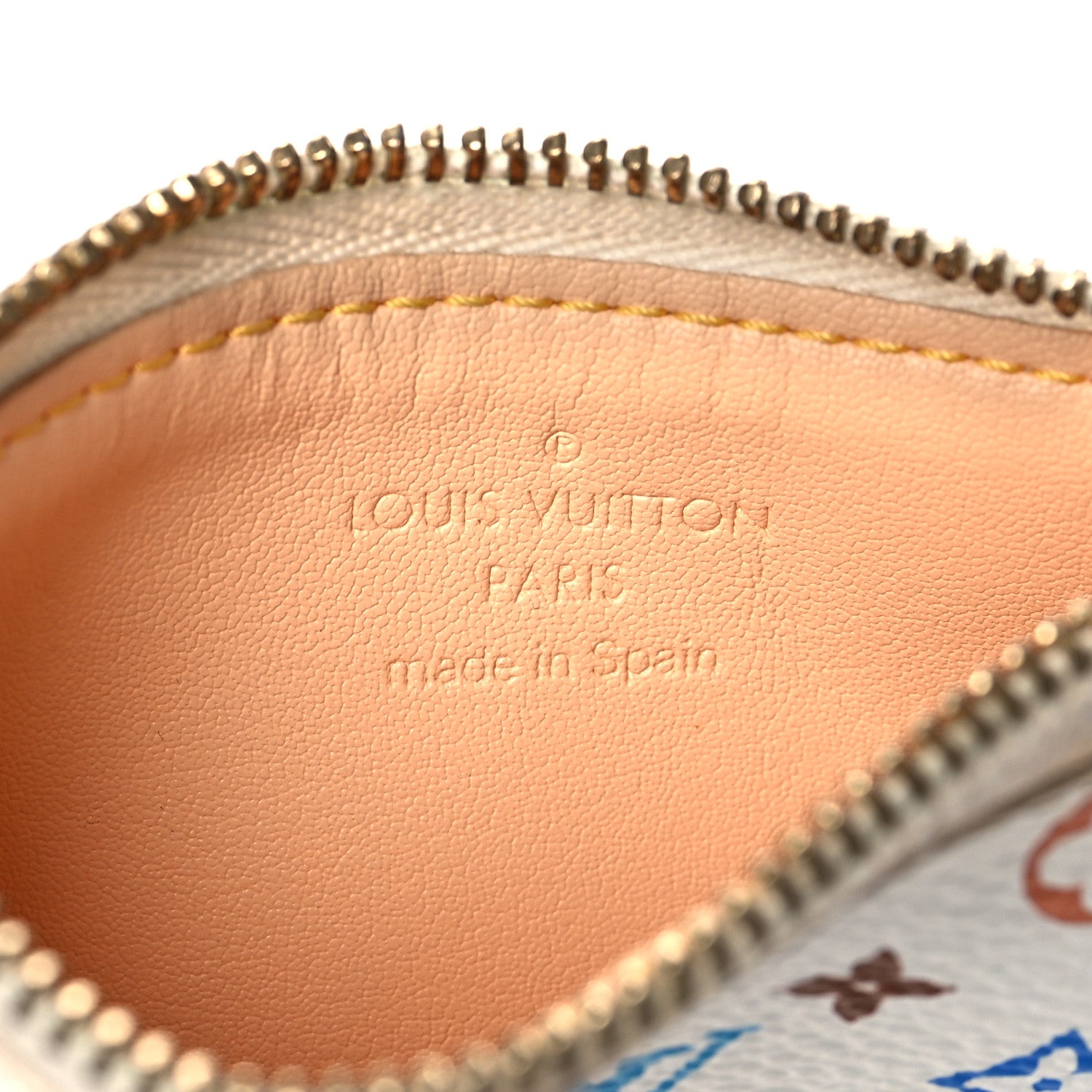 Louis Vuitton Monogram Multicolor Key Pouch White 6 of 7