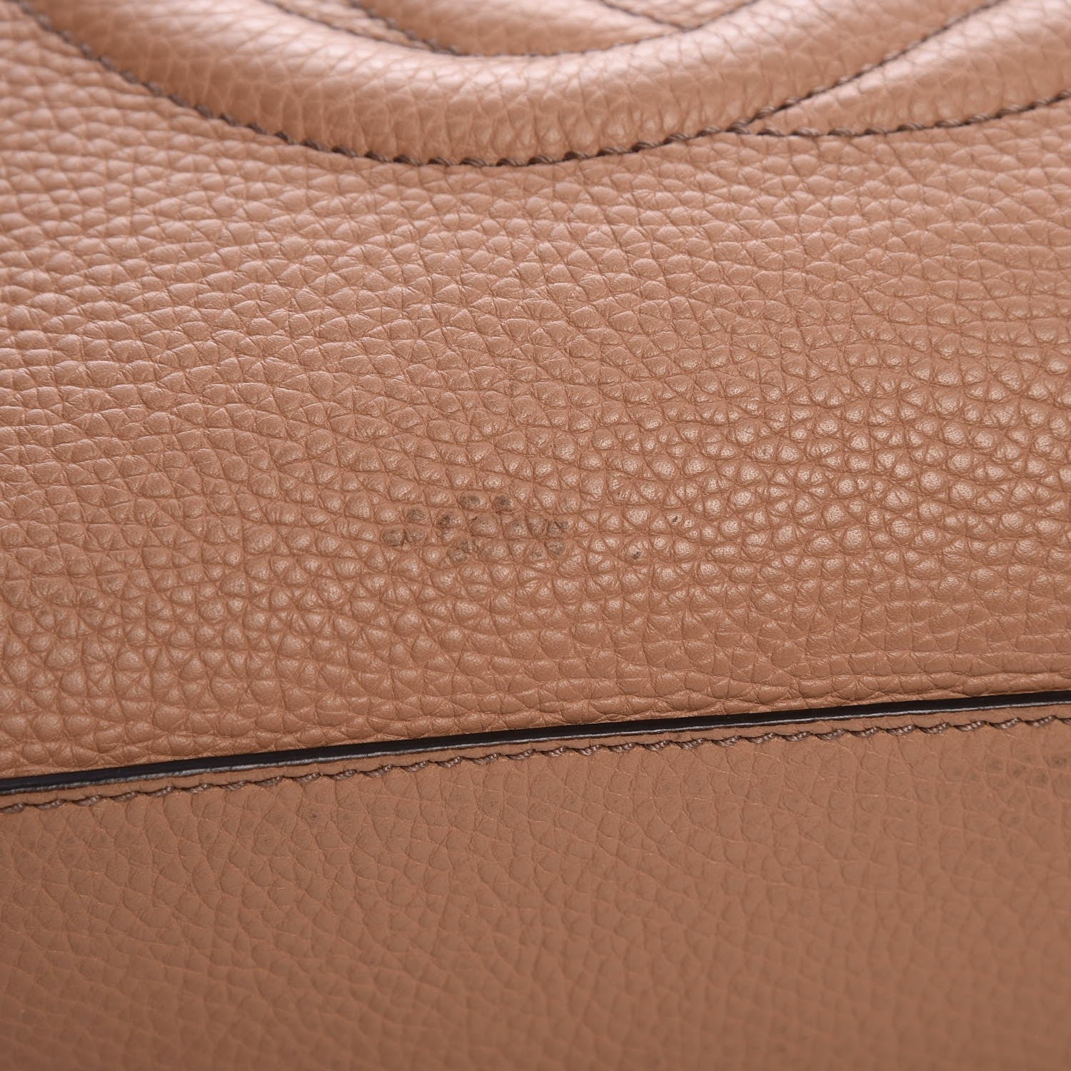 Gucci Pebbled Calfskin Medium Soho Chain Shoulder Bag Rose Beige 9 of 12