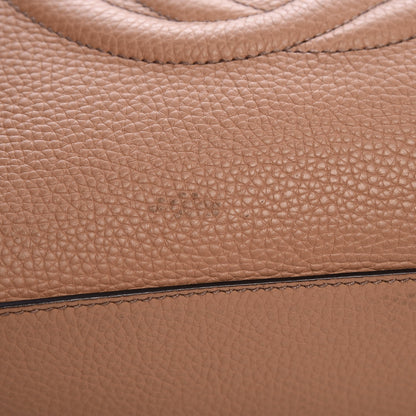 Gucci Pebbled Calfskin Medium Soho Chain Shoulder Bag Rose Beige 9 of 12