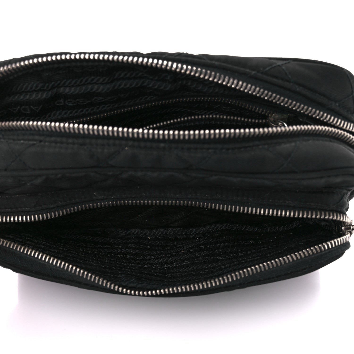 Prada Nylon Tessuto Impuntu Quilted Crossbody Bag Black 6 of 11