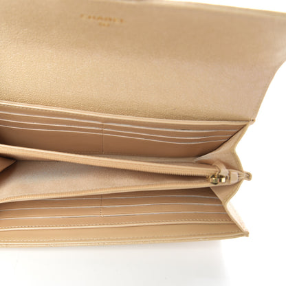 Chanel Iridescent Caviar Quilted Long Flap Wallet Beige 4 of 8