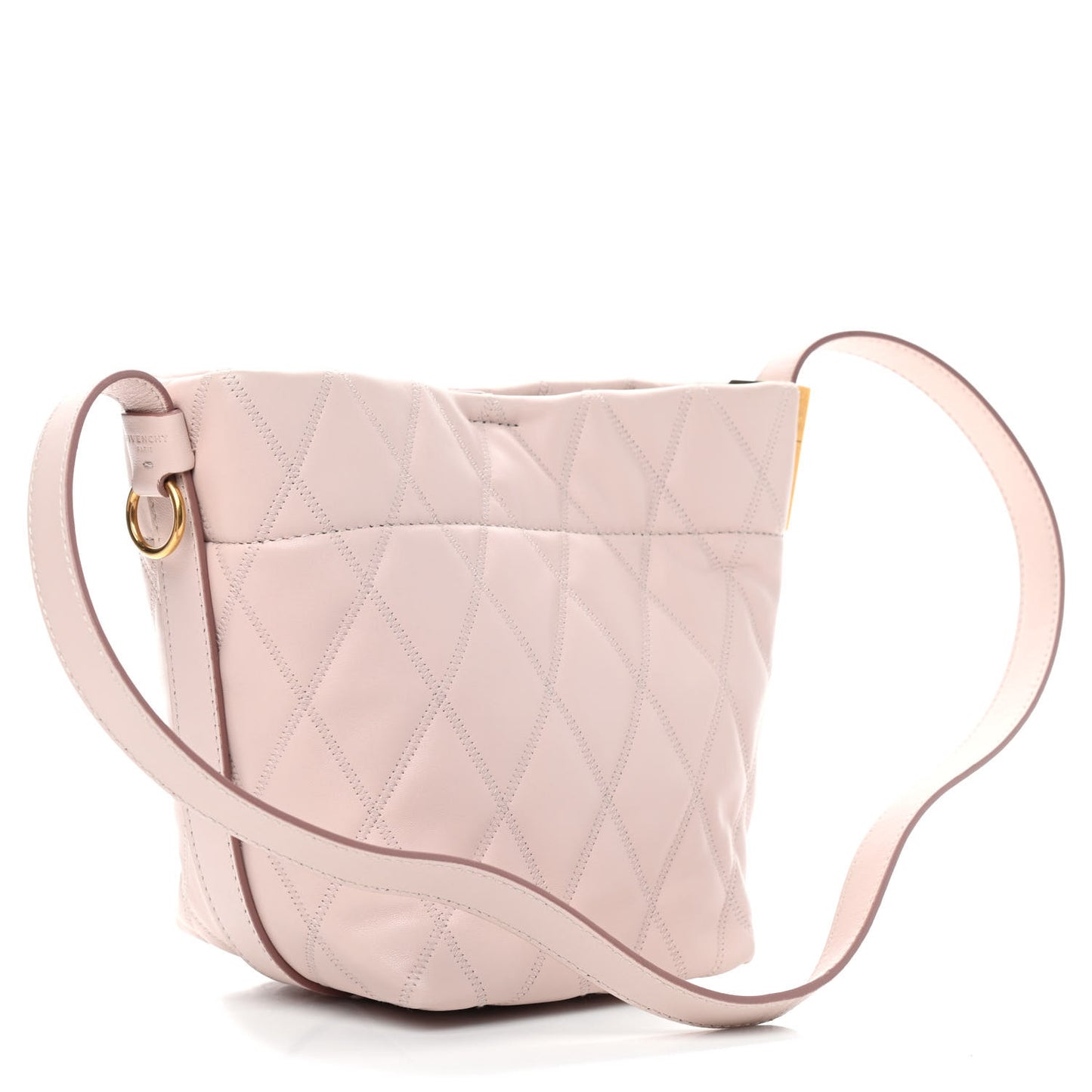 Lambskin Quilted Mini GV Bucket Bag Pink