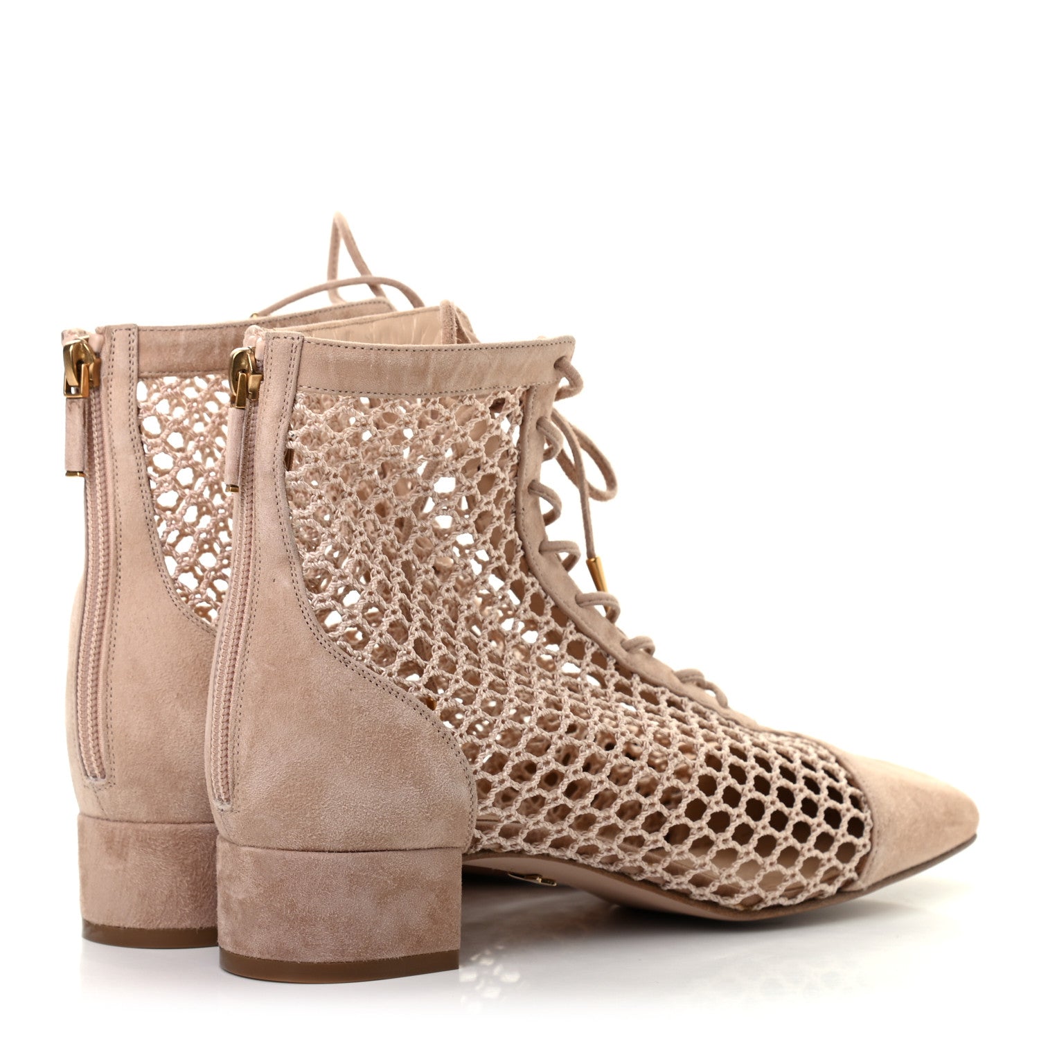 Christian Dior Suede Resille Naughtily-D 30mm Ankle Boots 38 Nude 4 of 8
