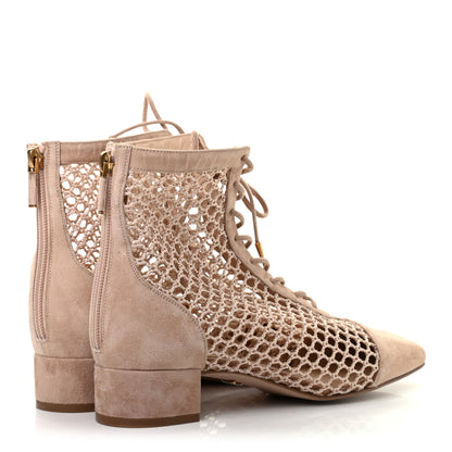 Christian Dior Suede Resille Naughtily-D 30mm Ankle Boots 38 Nude 4 of 8