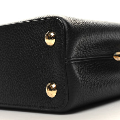 Louis Vuitton Taurillon Shearling Enamel Blossoms Capucines BB Black 10 of 10