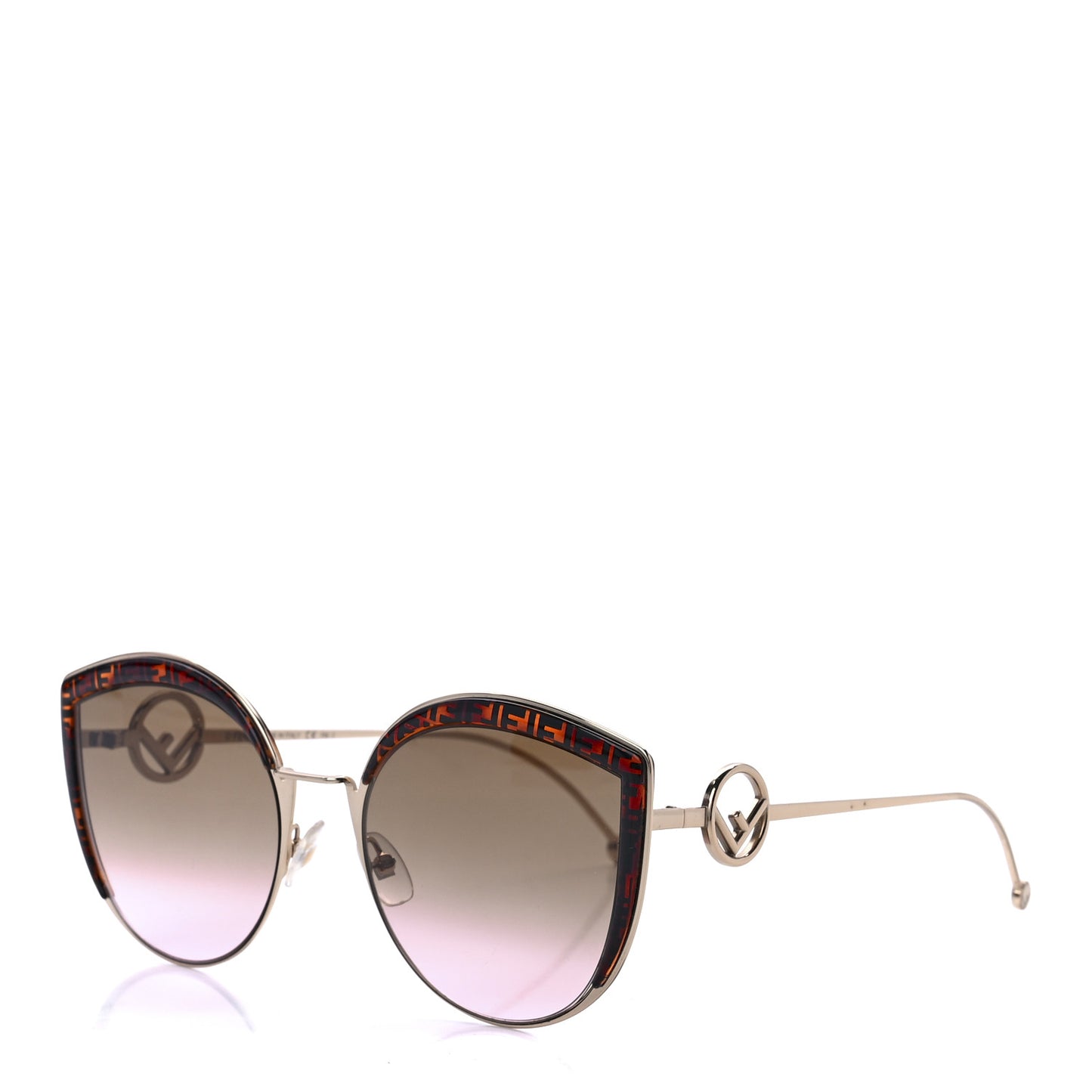 Metal Acetate F is Fendi FF Cat Eye Sunglasses FF 0290/S Gold