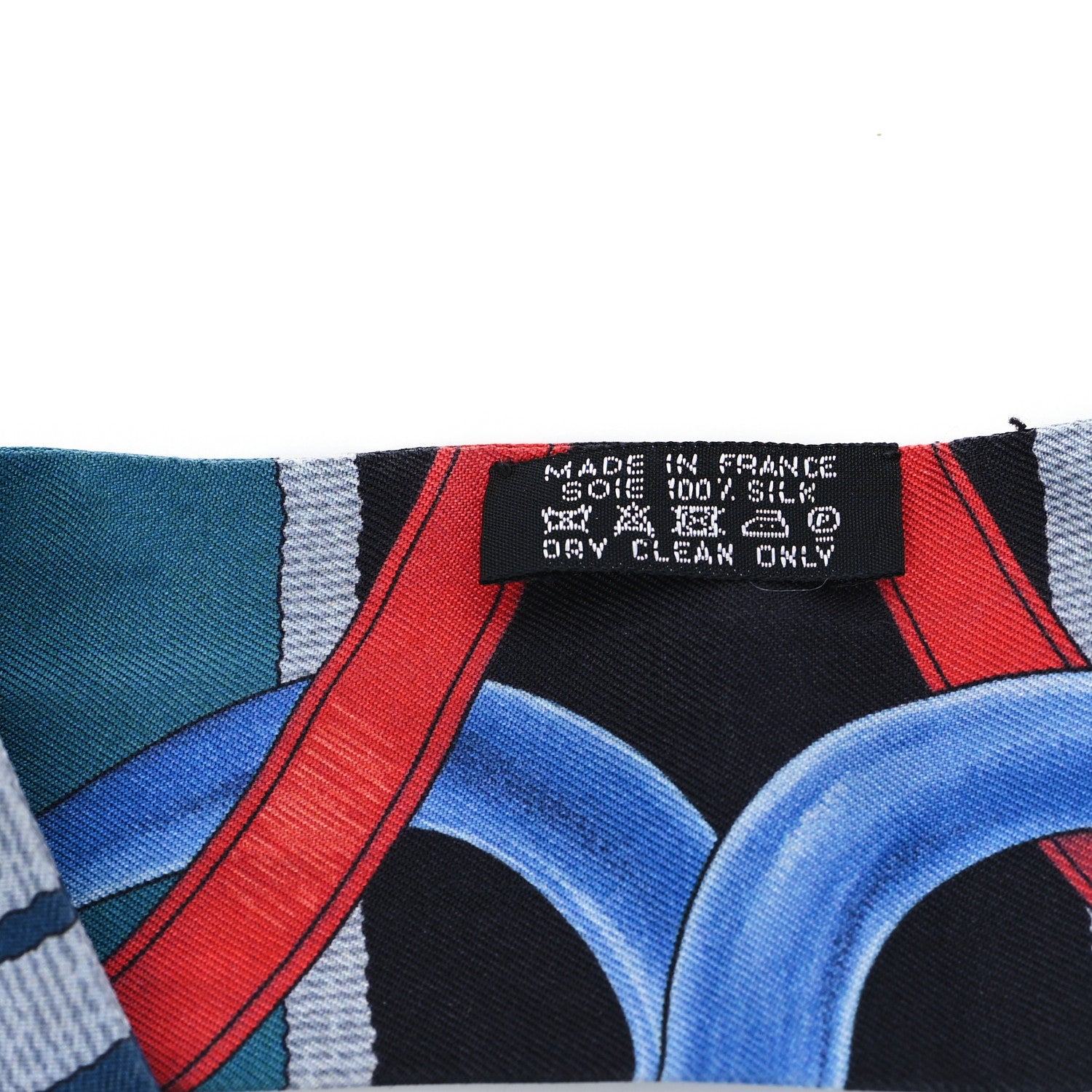 Hermes Silk Grand Manege Twilly Bleu Rouge Black 3 of 4