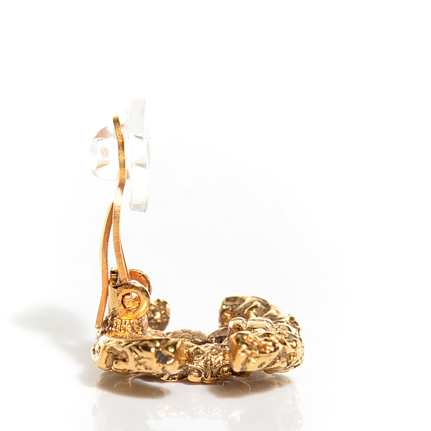 Chanel CC Clip On Earrings Gold 3 of 4