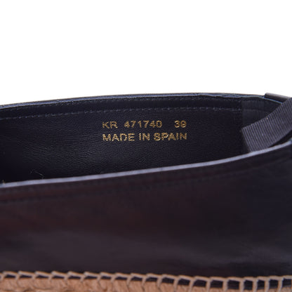 Saint Laurent Lambskin Mens Monogram Espadrilles 39 Black 8 of 9