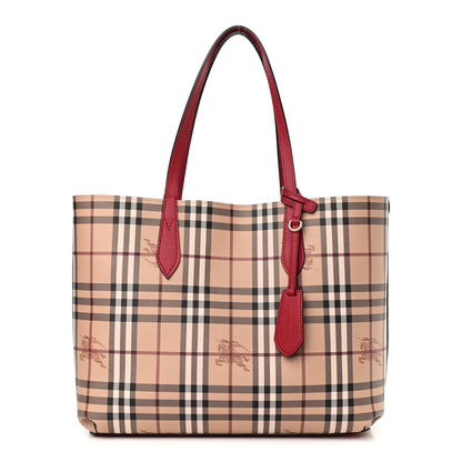 Burberry Haymarket Check Medium Reversible Tote Red 1 of 16
