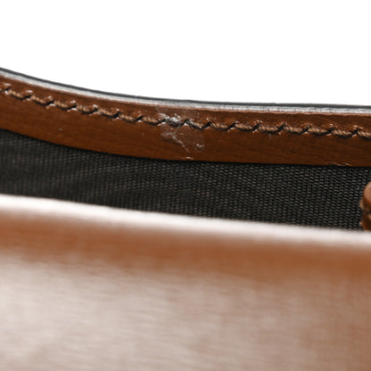 Gucci GG Supreme Monogram Textured Calfskin Web Jackie 1961 French Flap Wallet Beige Ebony Brown Sugar 8 of 9