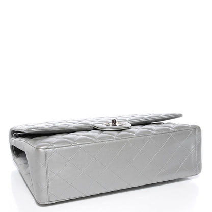 Chanel Lambskin Maxi Double Flap Silver 4 of 8
