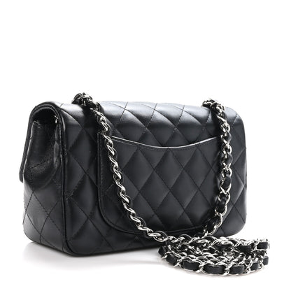 Chanel Lambskin Quilted Mini Rectangular Flap Black 3 of 11