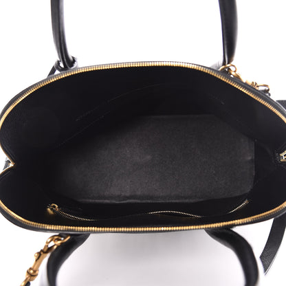Balenciaga Signature Grained Calfskin Logo M Ville Top Handle Bag Black 6 of 12