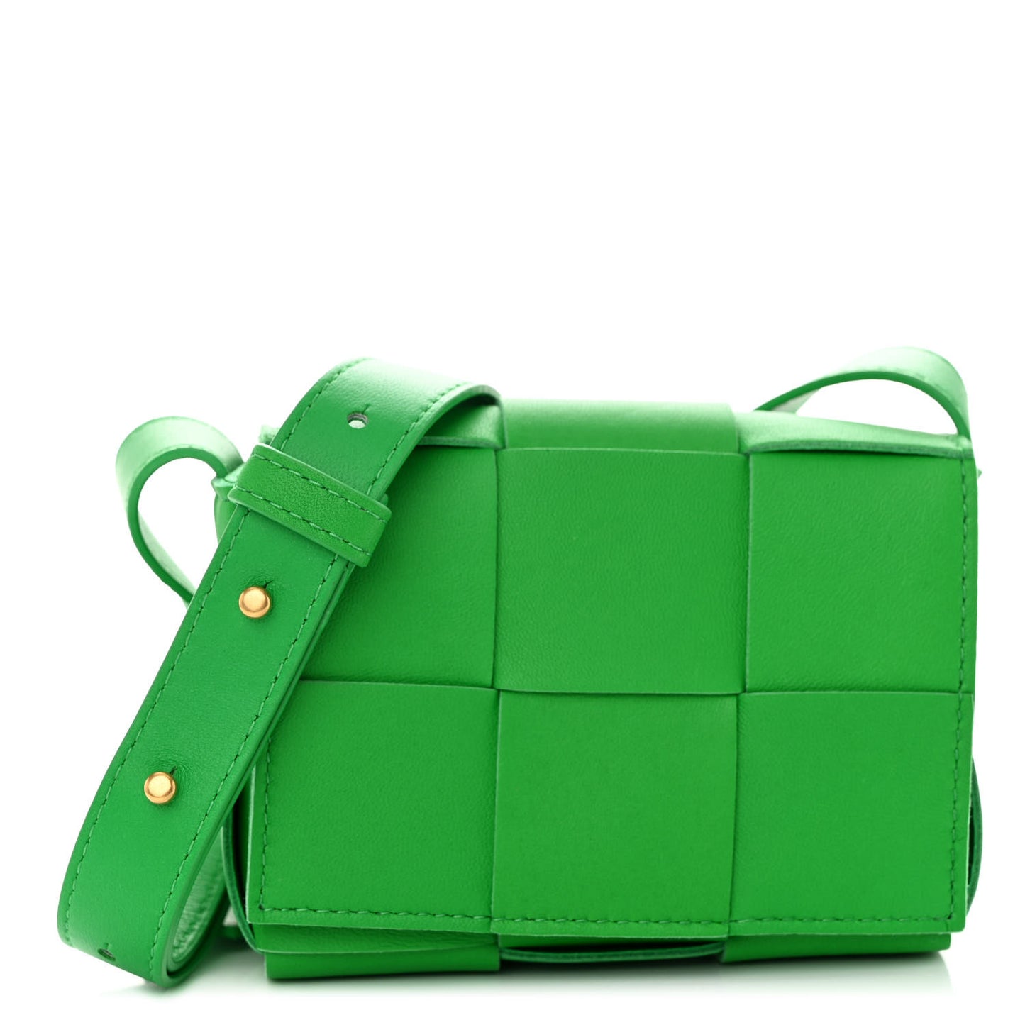 Lambskin Maxi Intrecciato Extra Mini Cassette Crossbody Bag Parakeet