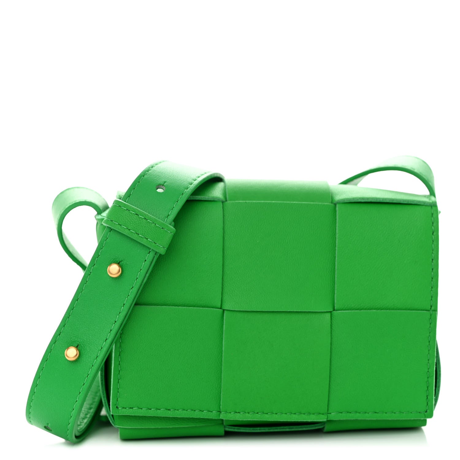 Bottega Veneta Lambskin Maxi Intrecciato Extra Mini Cassette Crossbody Bag Parakeet 1 of 10