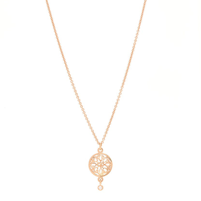 Hermes 18K Rose Gold Diamond Chaine D'Ancre Passerelle Pendant Necklace 1 of 6