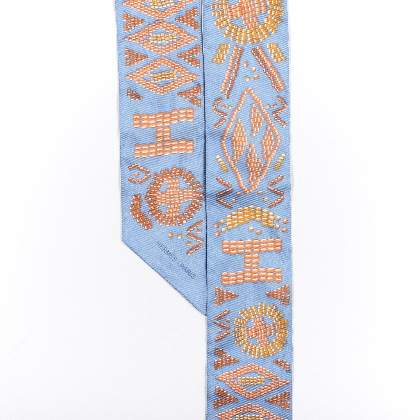 Silk Kelly En Perles Twilly Bleu Azur Orange