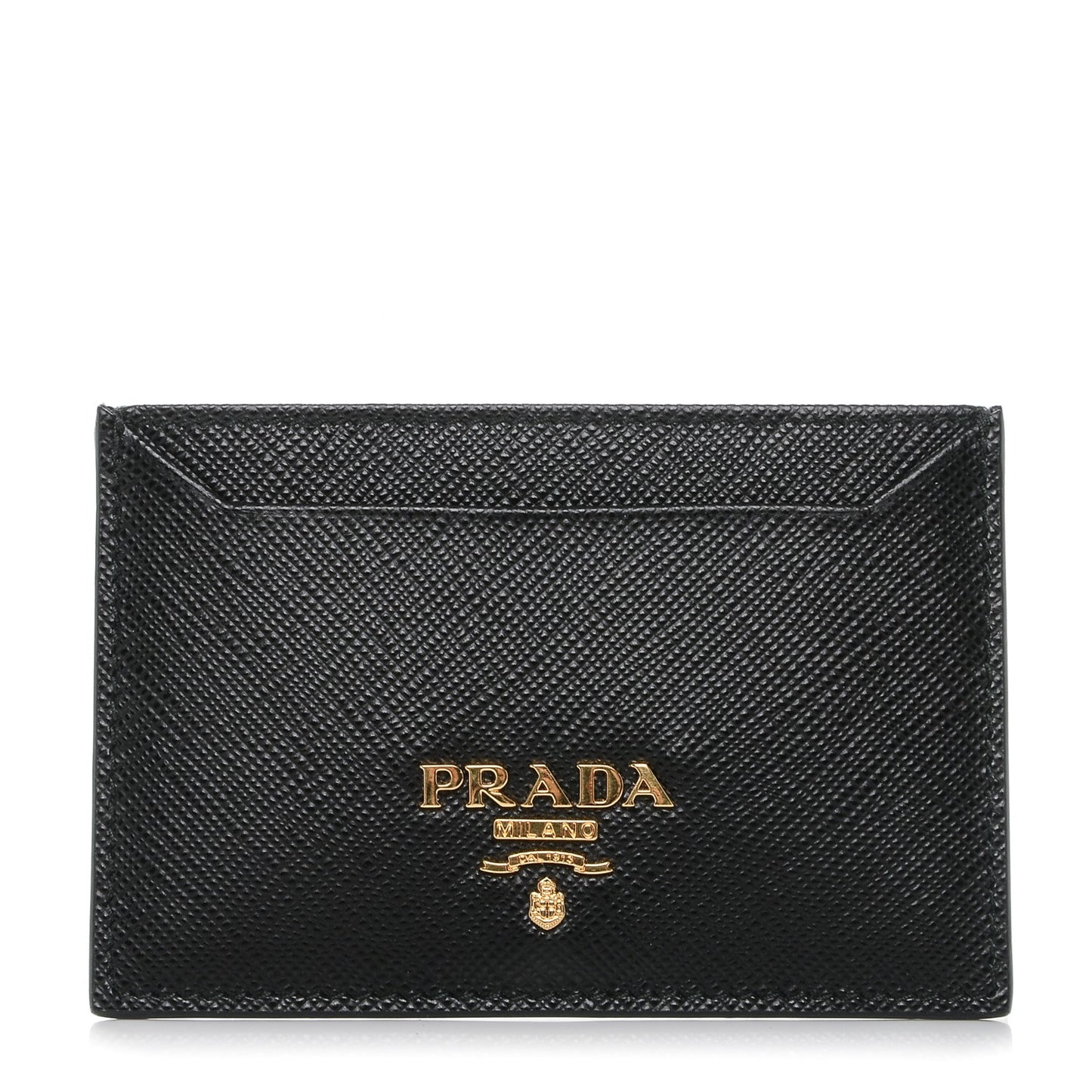 Saffiano Metal Card Case Black