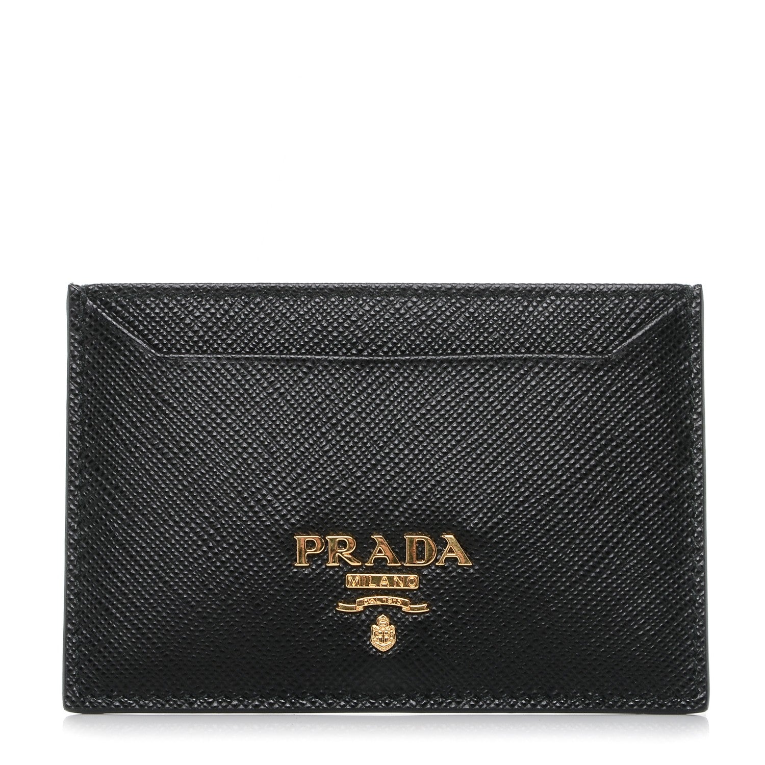 Prada Saffiano Metal Card Case Black 1 of 6