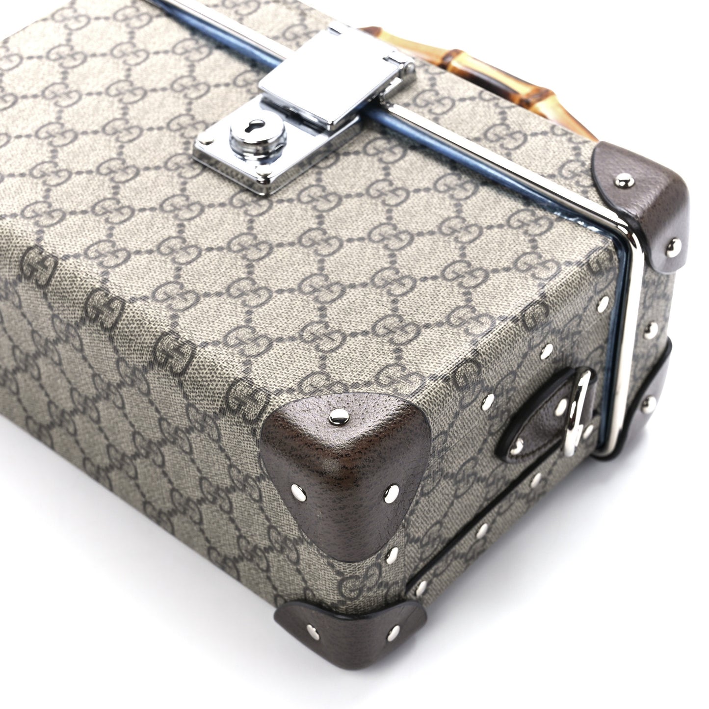 GG Supreme Monogram Globe-Trotter Beauty Case Brown