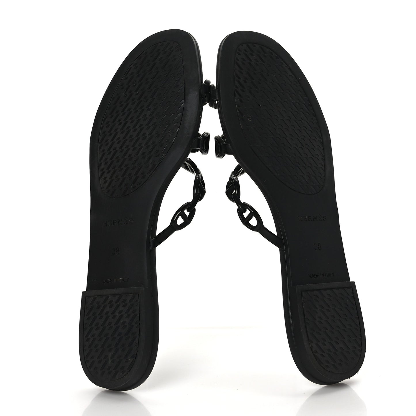 Rubber Chaine d'Ancre Rivage Sandals 38 Black