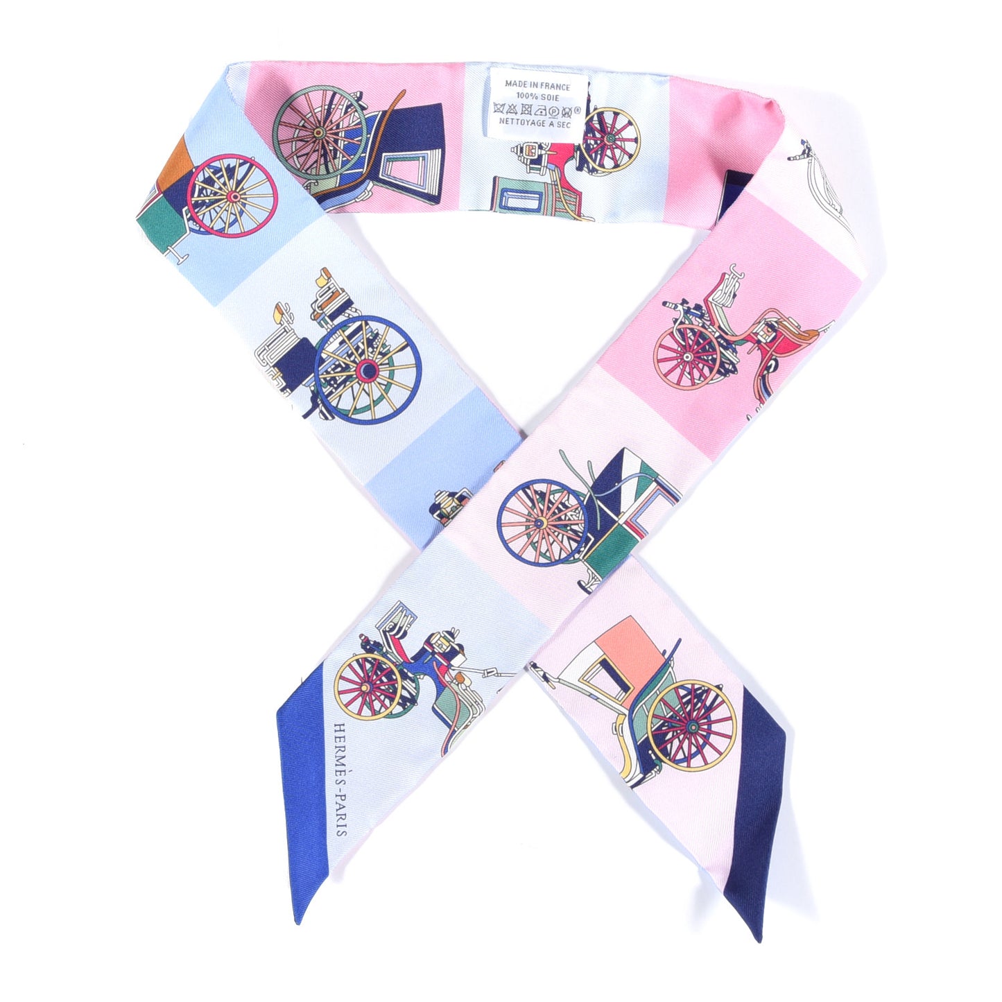 Silk Les Voitures Exquises Twilly Bleu Rose Vert