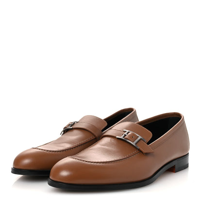Hermes Calfskin Mens Monterey Loafers 41.5 Marron Teck 4 of 13