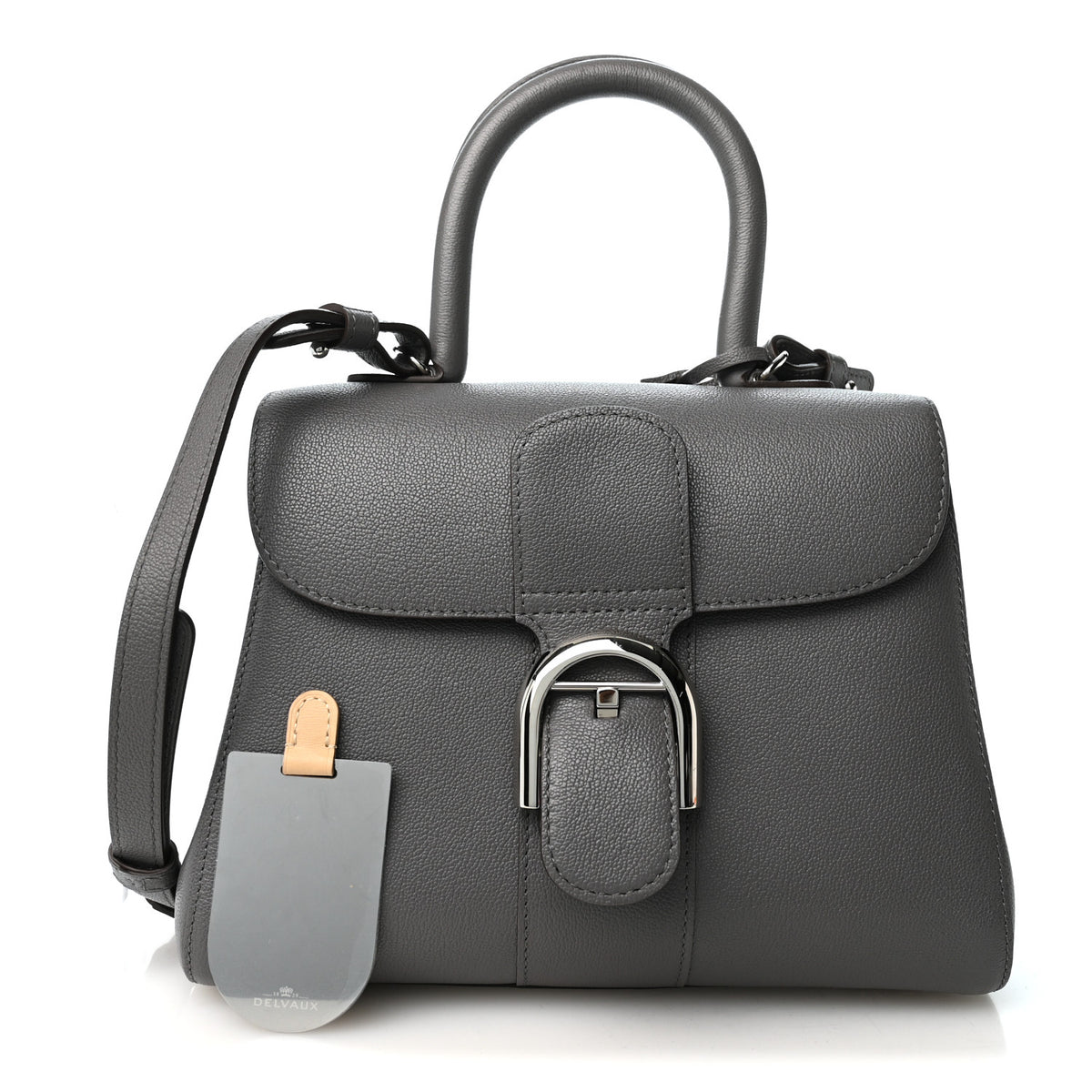 Delvaux Rodeo Calfskin PM Brillant Satchel Stone 3 of 11