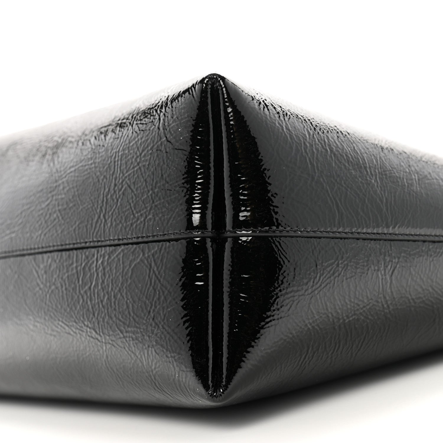 Saint Laurent Patent Calfskin Large Shopping Tote Black 11 of 12