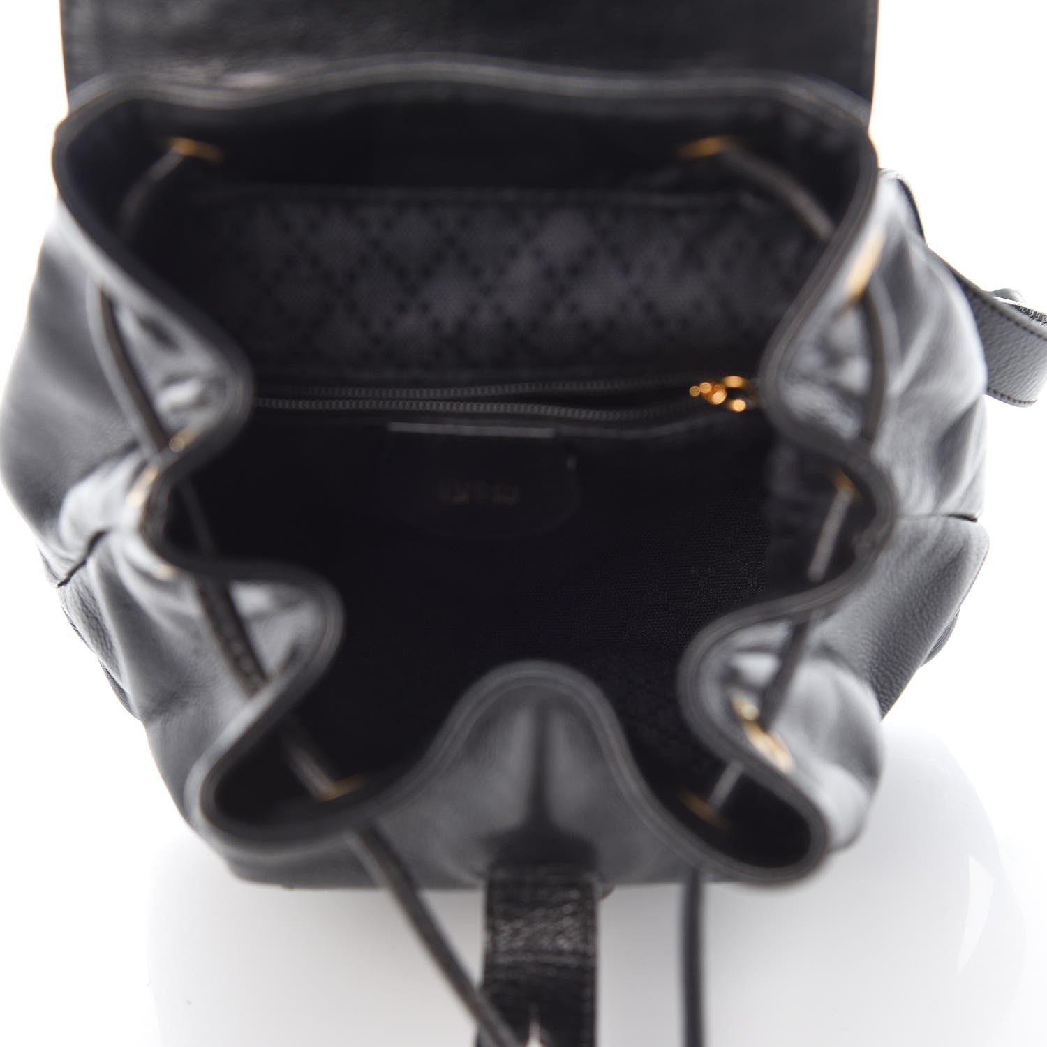 Gucci Calfskin Bamboo Backpack Black 5 of 10