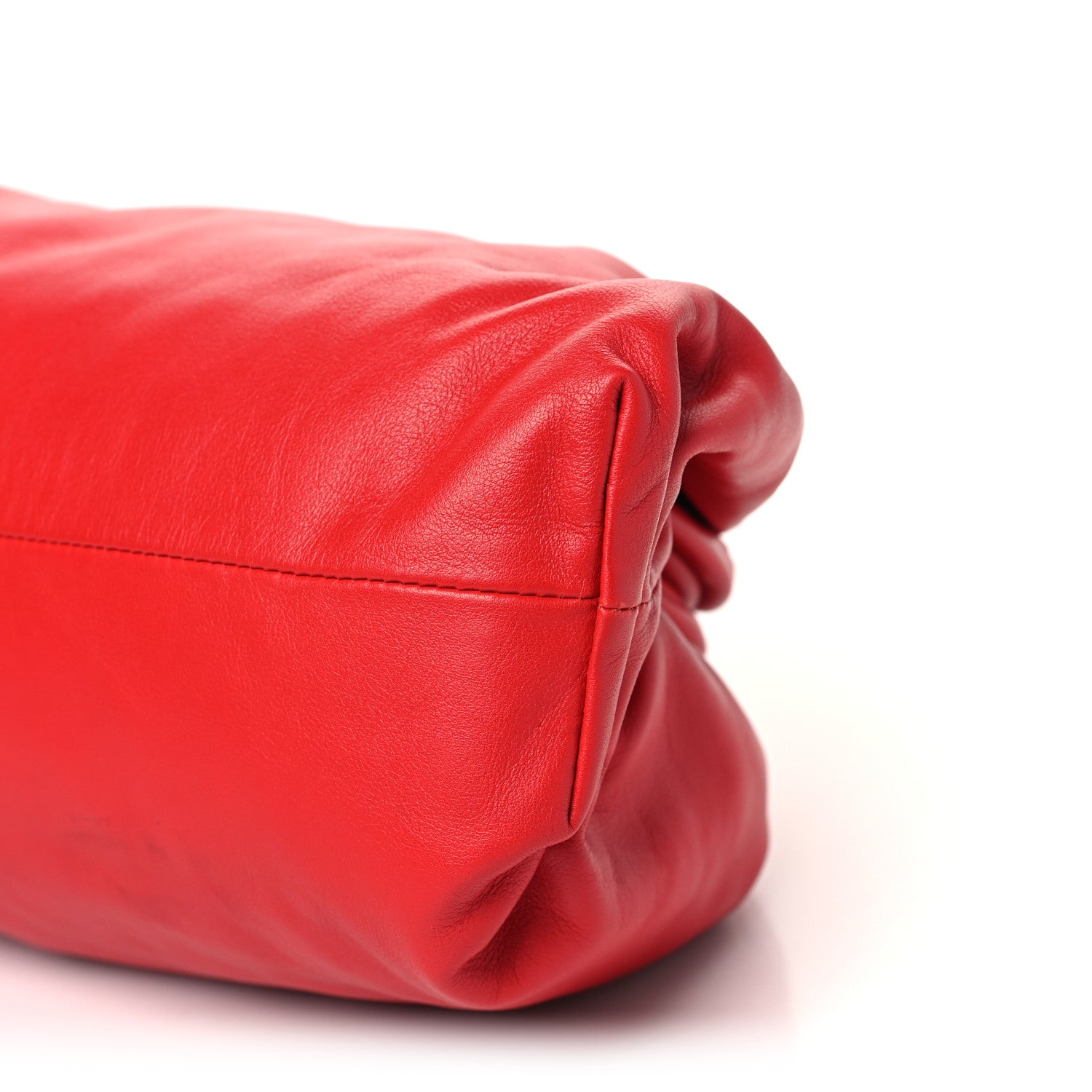 Bottega Veneta Smooth Butter Calf The Pouch Oversized Clutch Bright Red 10 of 11