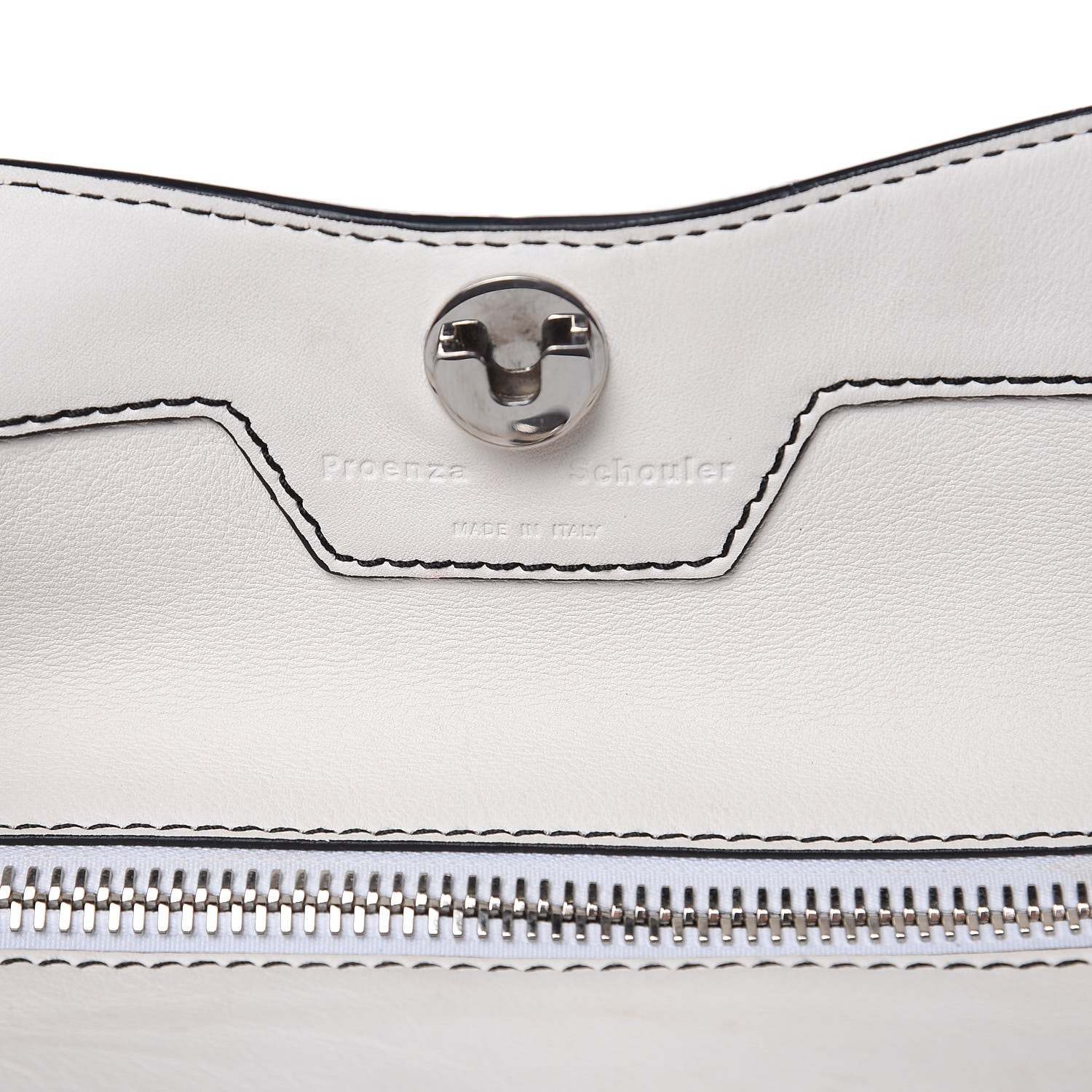 Proenza Schouler Calfskin Curl Satchel Optic White 6 of 12