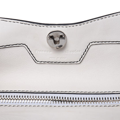 Proenza Schouler Calfskin Curl Satchel Optic White 6 of 12
