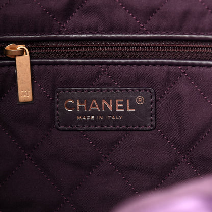 Chanel Metallic Calfskin Quilted Small Chanel 22 Purple 7 of 10
