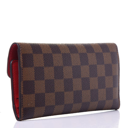 Louis Vuitton Damier Ebene Josephine Wallet Red 3 of 12