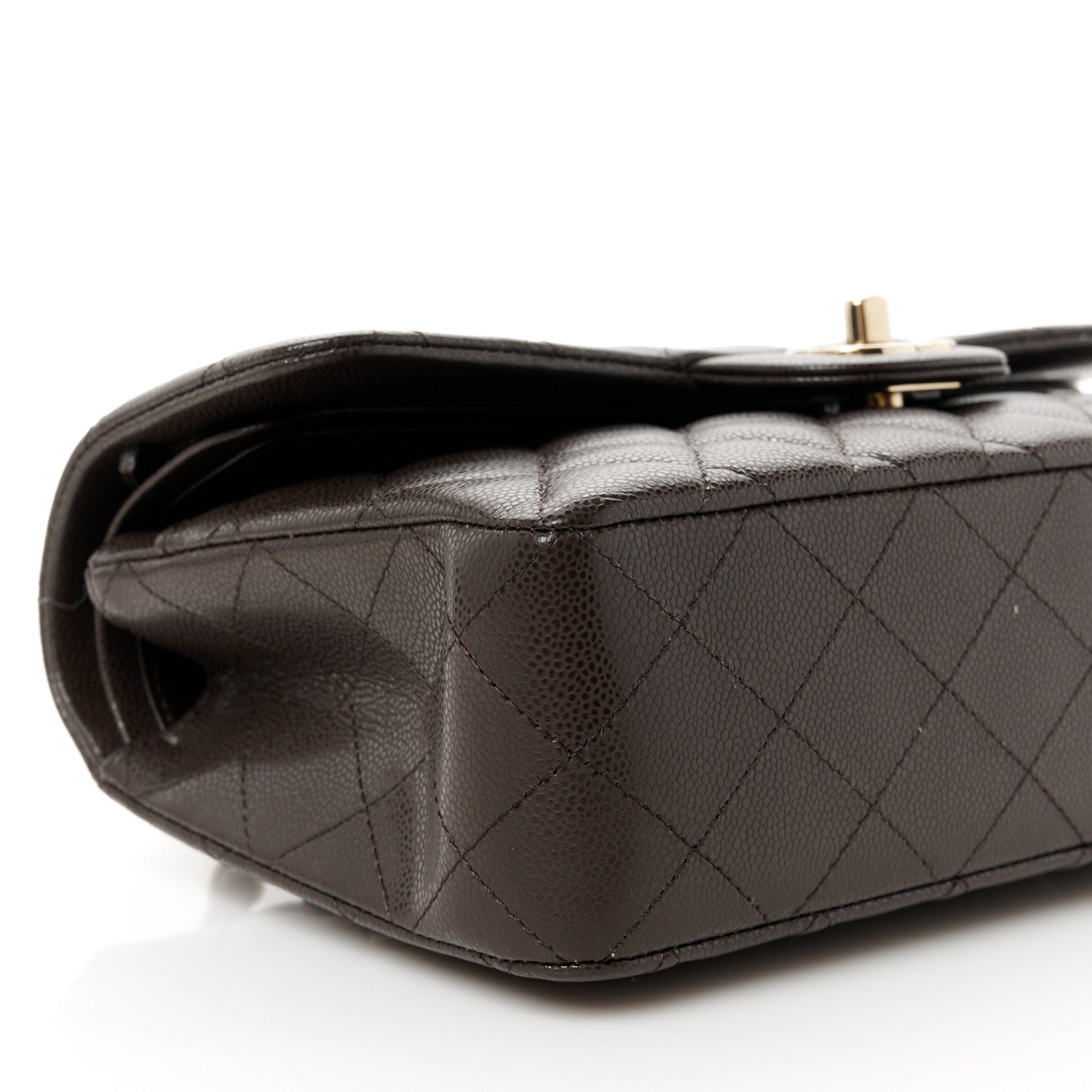 Chanel Caviar Quilted Small Double Flap Dark Brown 10 of 12