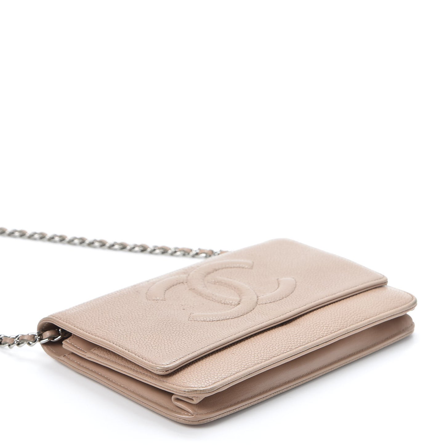 Caviar Timeless CC Wallet on Chain WOC Beige