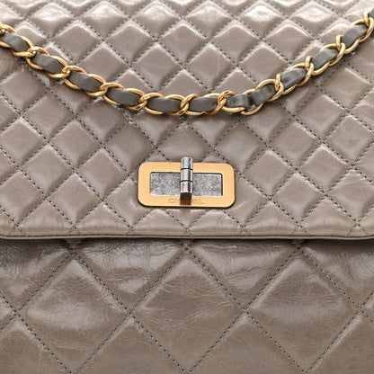 Chanel Glazed Crinkled Lambskin Mademoiselle Large East West Flap Grey 8 of 11