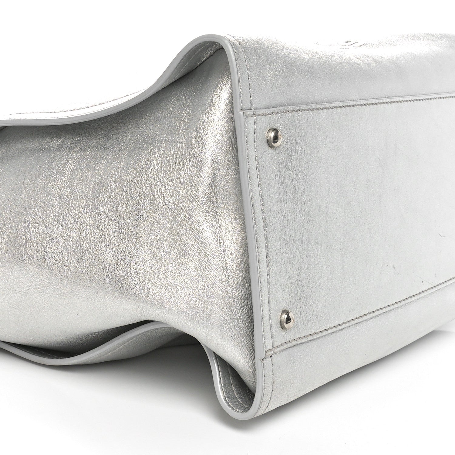 Chanel Metallic Calfskin Medium Deauville Tote Silver 9 of 11