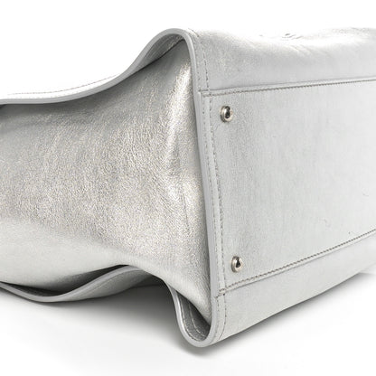 Chanel Metallic Calfskin Medium Deauville Tote Silver 9 of 11